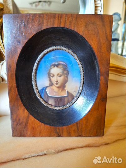 Портрет картина антиквариат Мадонна Италия