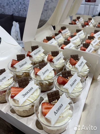 Трайфлы бенто клубника в шоколаде торт