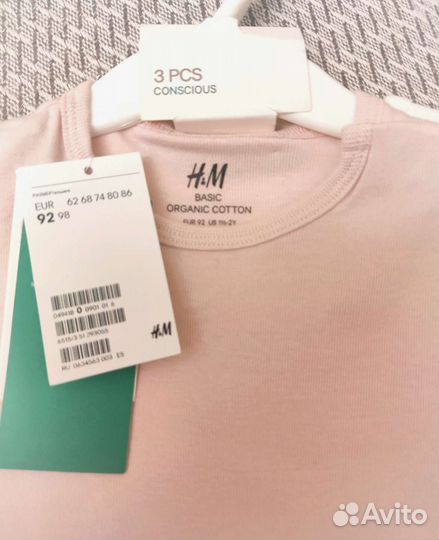 Боди с длинным рукавом H&M 92