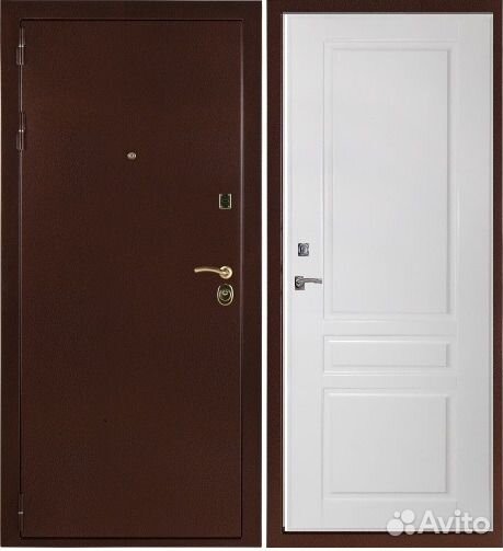 Дверь зк Новая белая панель