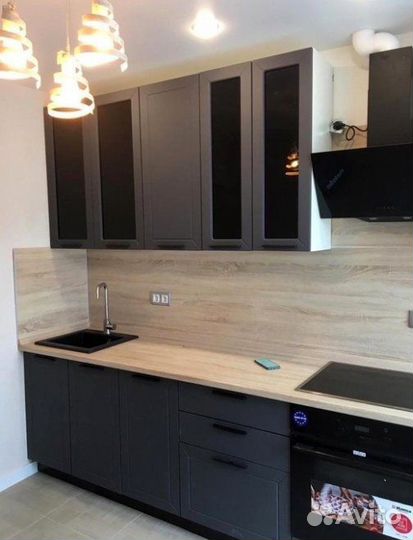 Кухня серая модульная новая
