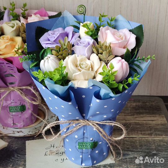 Букет из мыла,розы из мыла