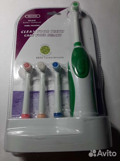 Зубная щетка злектрическая на батарейках