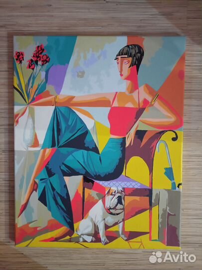 Картины большие холст, Астронавт,статуя, цветы