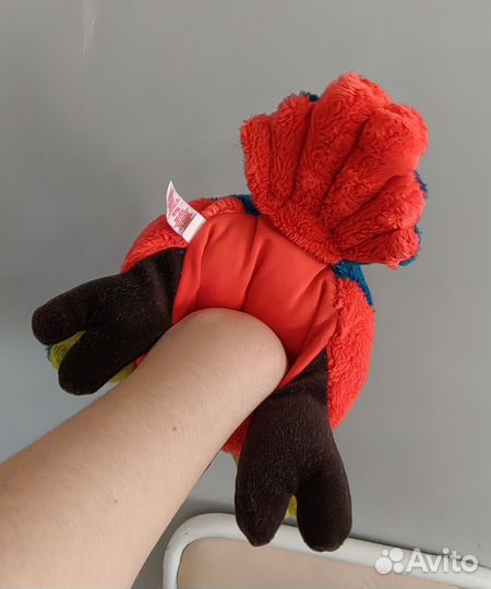 Попугай мягкая игрушка на руку Trudi