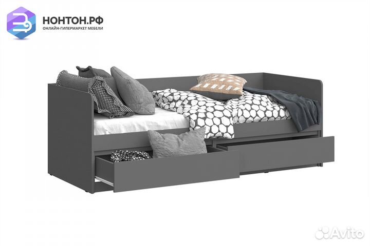 Кровать односпальная Челси графит