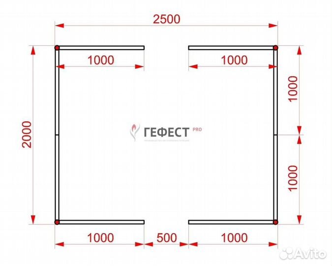 Уголки на кладбище (1000*1000 мм)