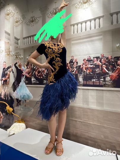 Платье для спортивных бальных танцев, Ю1