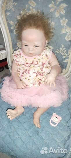 Кукла реборн девочка 50 см с волосами