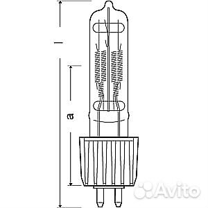 Osram 93728 HPL 240В/575Вт Лампа галогенная