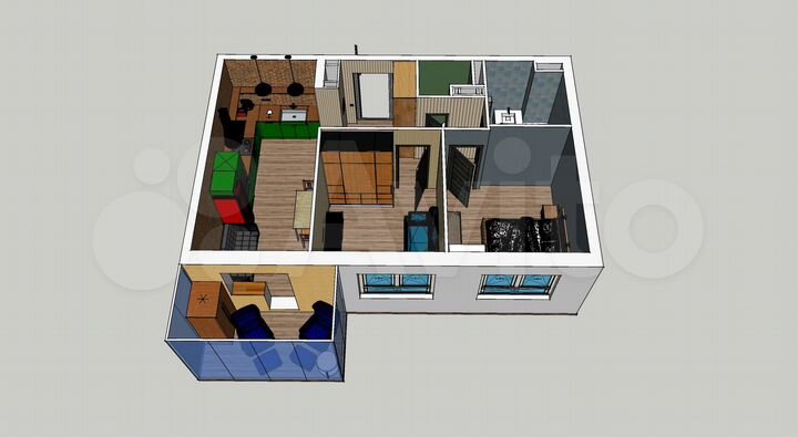 2-к. квартира, 51,6 м², 9/9 эт.