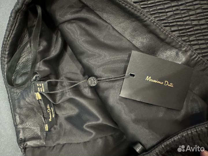 Юбка кожаная новая в стиле miu miu