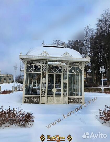 Кованая беседка с мангалом на заказ