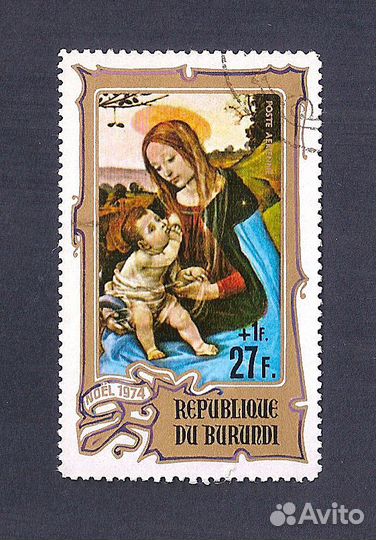 Бурунди, 1974. Мадонна с младенцем