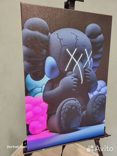 Картина на холсте kaws кавс