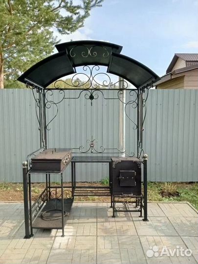 Мангал с печкой