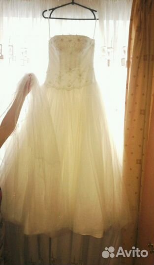 Свадебное платье+подъюбник-кольца