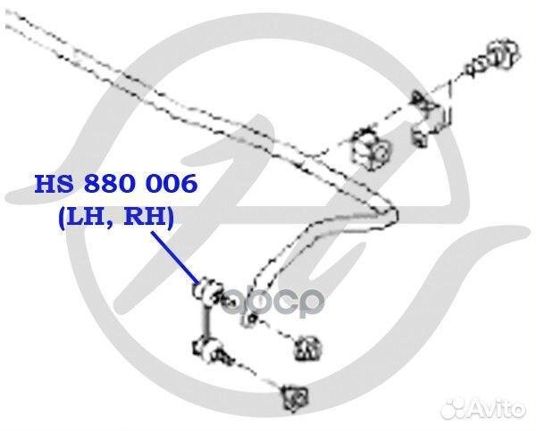 Тяга стабилизатора зад прав/лев HS880006 Hanse