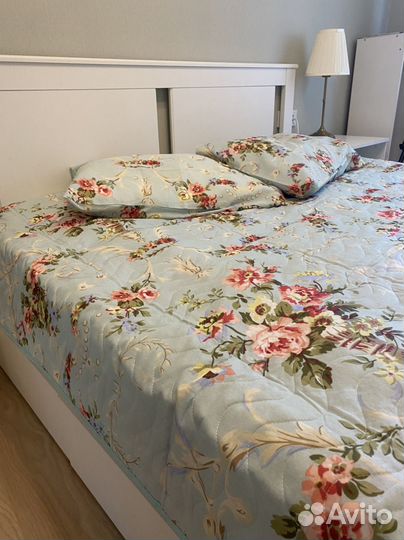 Стеганое покрывало плед на кровать диван икеа