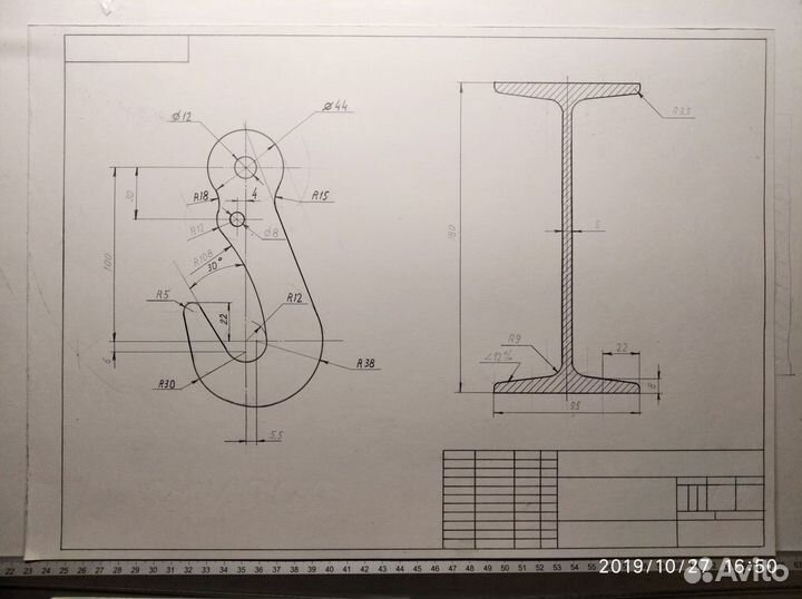 Чертежи,эскизы от руки в карандаше