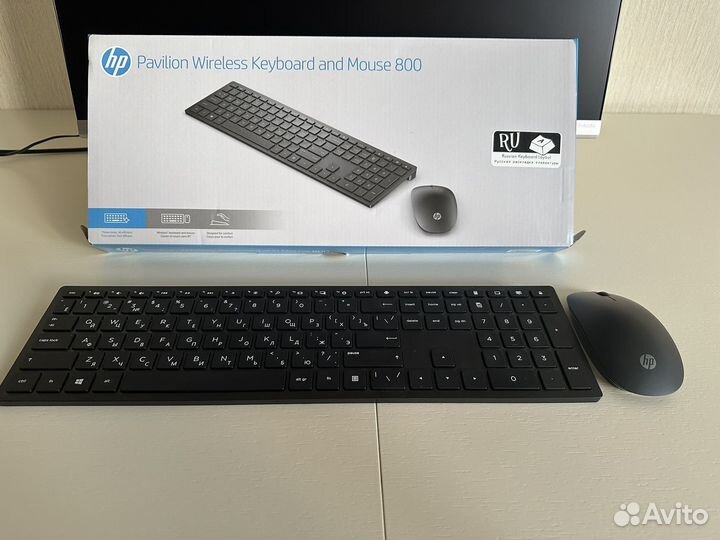 Монитор HP 24fw with Audio, клавитаура и мышь