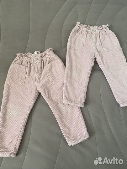 Брюки Zara для девочек двойни 92-98