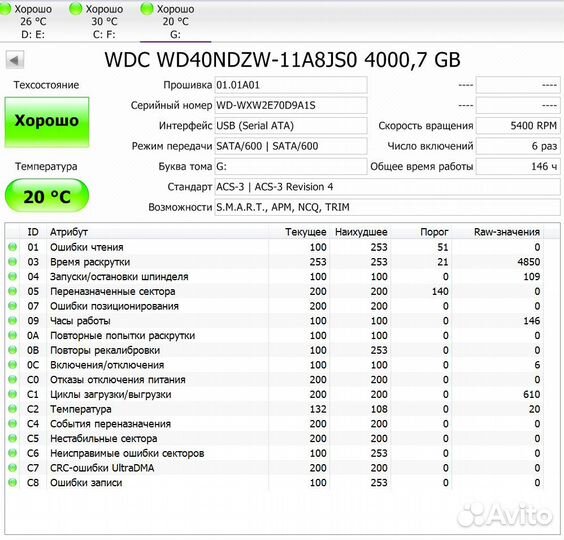 4 тб Внешний HDD WD ElementsPortable(wdbu) USB 3.0