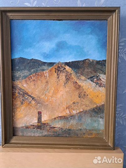 Картина маслом на холсте пейзаж бу