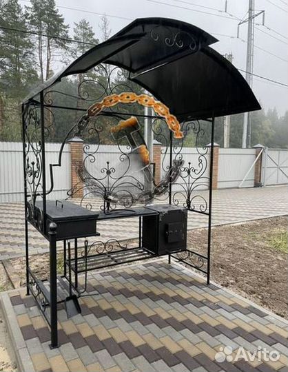 Мангальный комплекс в стиле лофт