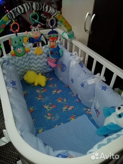 Детская кровать манеж с матрасом