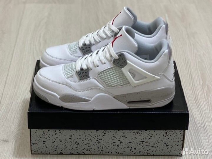 Кроссовки Air Jordan 4 Retro White Oreo (36-45)