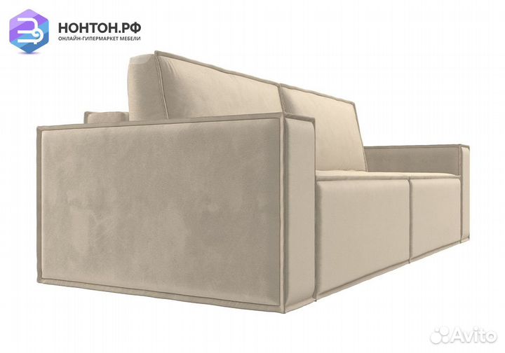 Диван еврокнижка Куба микровельвет бежевый