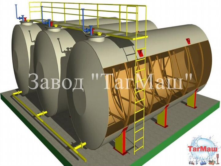 Резервуары, емкости, бочки под воду, АЗС ргсн 25м3