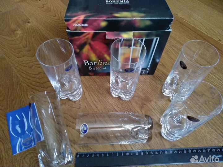 Набор бокалов, новый. 6шт. Bohemia 300ml