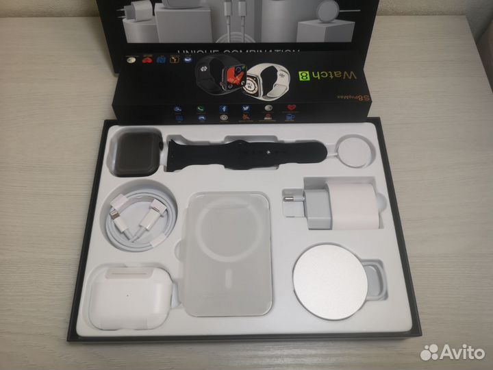 Смарт-часы Watch8,9 Ultra Watch Наушники Набор 6в1