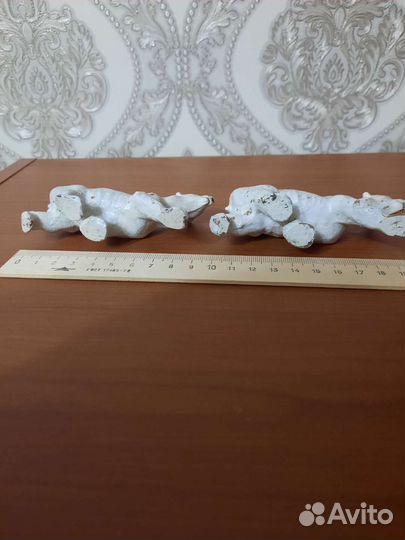 Старинная очень редкая статуэтка белый медведь