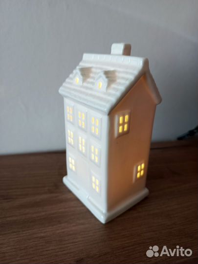 Керамический домик ночник