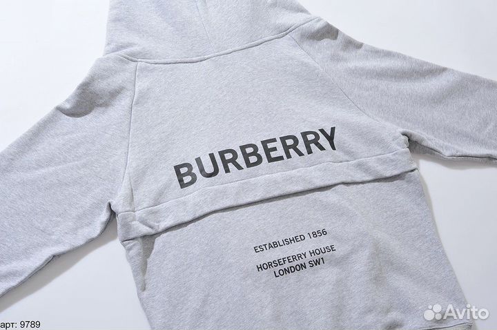 Худи burberry серый