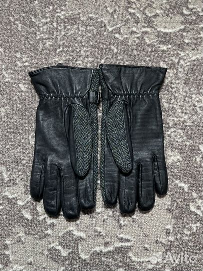 Перчатки Harris Tweed Шерсть/Кожа