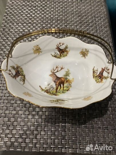 Ваза для фруктов богемия, фарфор