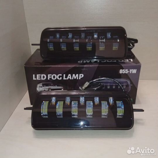 Led надфарники Нива линзовые тюнинг 11 светодиодов