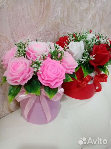 Мыло ручной работы - букет роз