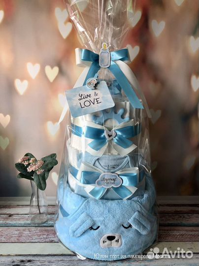 Торт из памперсов на рождение готовые в наличии