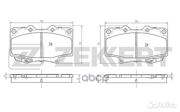 Колодки торм. диск. передн. Toyota 4Runner (N10