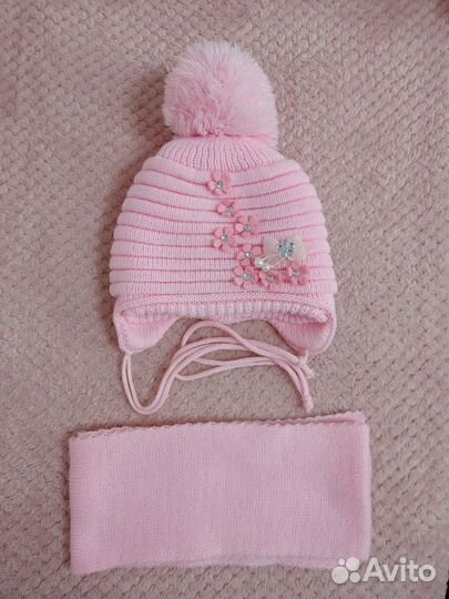 Комплект шапка, шарф