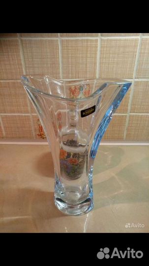 Хрустальная ваза богемия