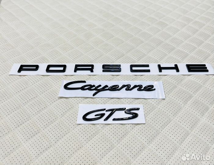 Комплект эмблем антихром Porsche Cayenne GTS