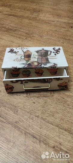 Шкатулка/ ящик для чая, мелочей