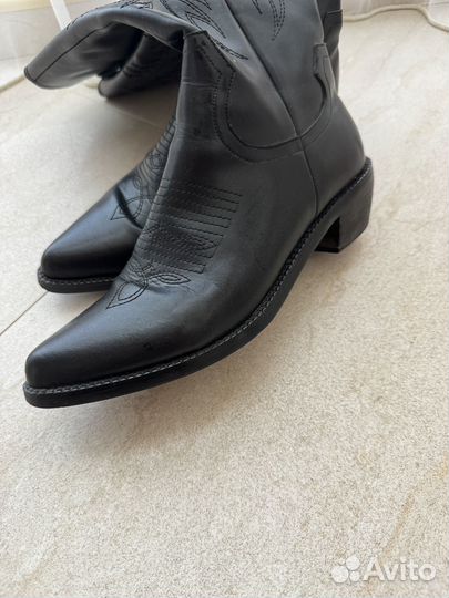 Сапоги казаки кожаные 39