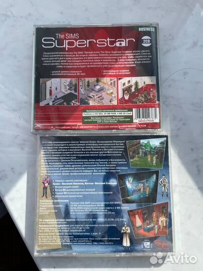 Две комп. игры на CD: Sims Superstar, Шерлок Холмс